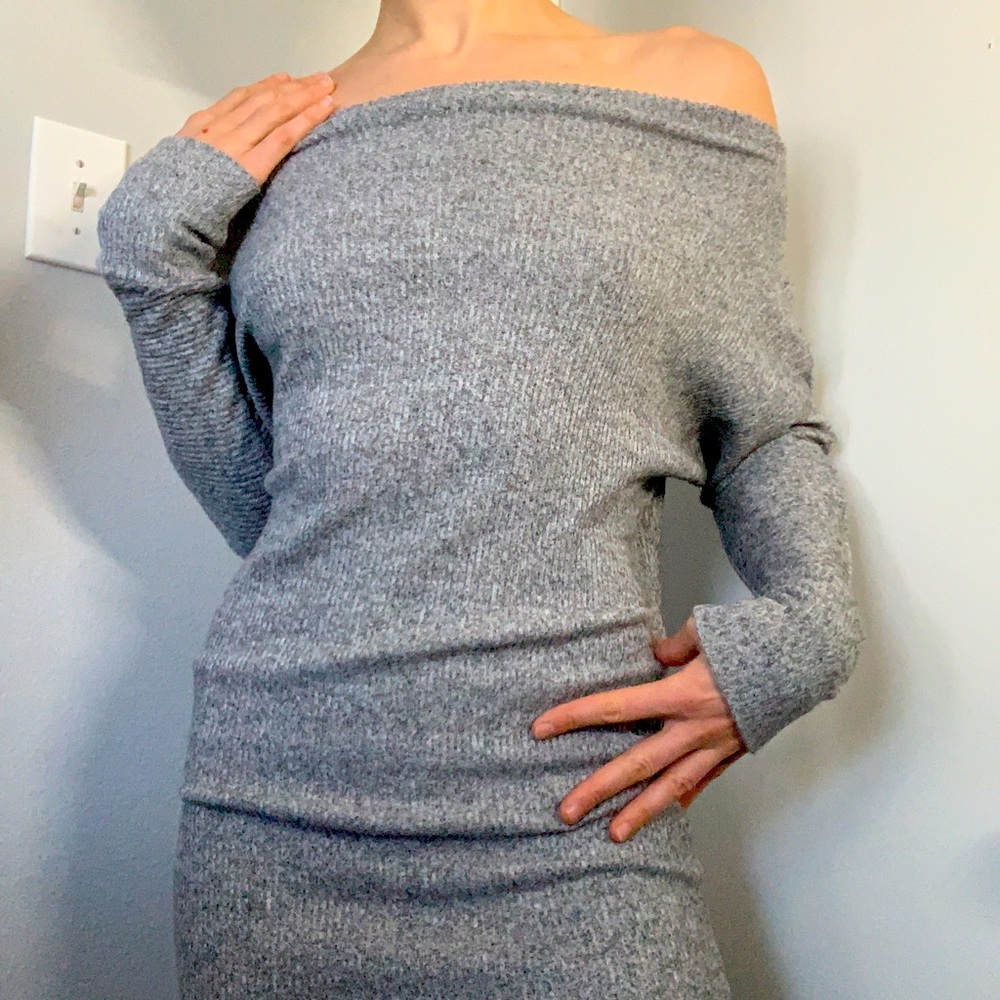 El Bloom Women Gray Sweater, Size S